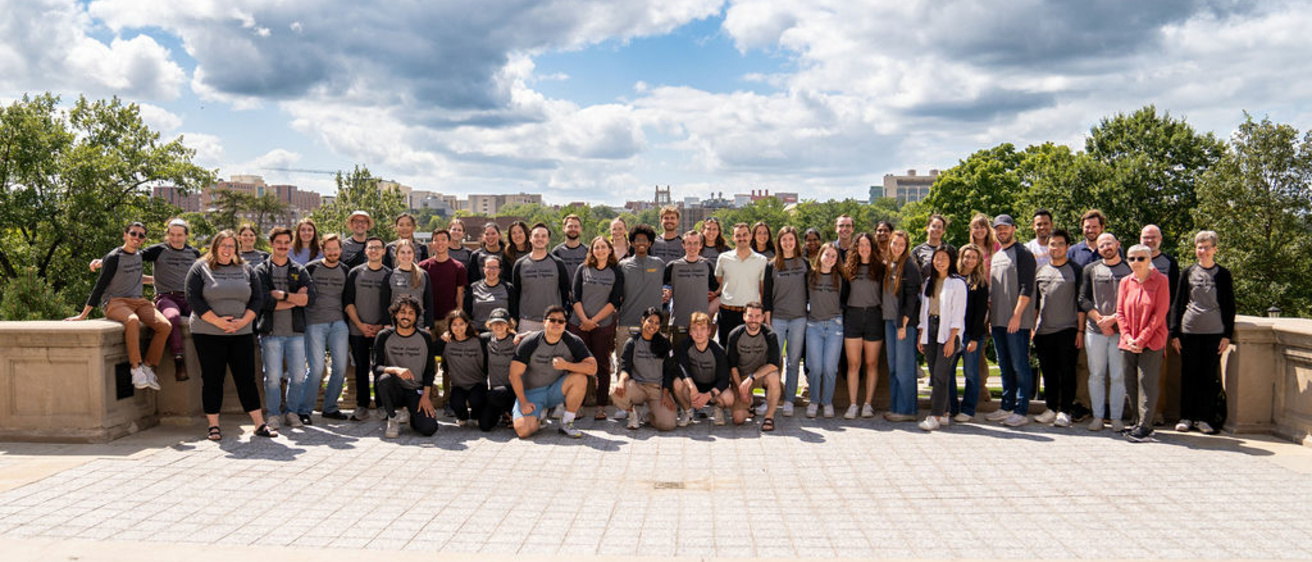 MSTP Students at 2024 summer retreat with blue sky